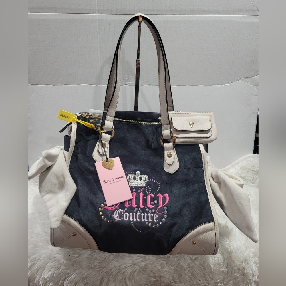 Juicy Couture Dreamy Juicy  Tote Liquorice/Crystal Crown New Exclusive